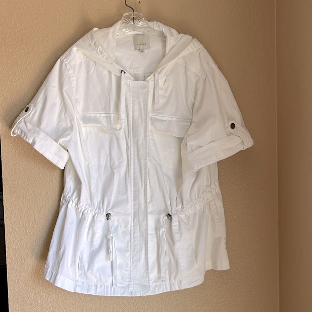 Sejour Jacket light, short cuffed sleeves white 1X